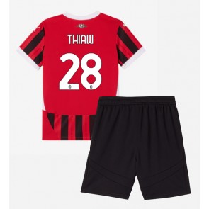 AC Milan Malick Thiaw #28 Dětské Domácí dres komplet 2024-25 Krátký Rukáv (+ trenýrky)